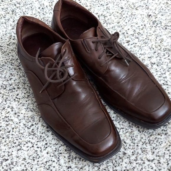 Johnston & Murphy Other - Johnston & Murphy Flex Novick Dk Brown Leather Cap Toe Lace Up Dress Shoes Sz 13